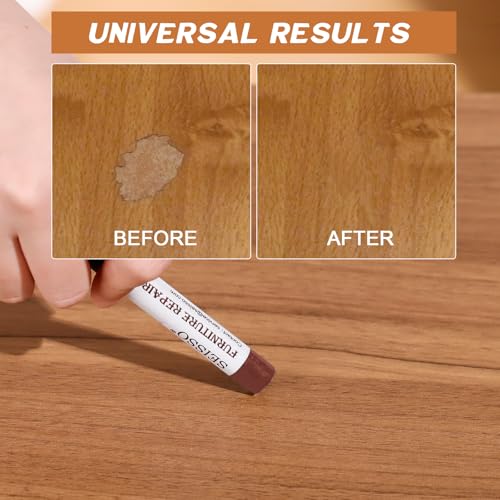 SEISSO 6 Colors Wood Filler Sticks for Furniture & Floor Touch-Ups - Repair Kit