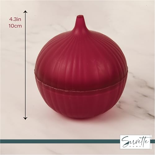Servette Home Red Onion Food Keeper Storage Container with Lid