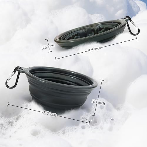 Ezcora Foldable Silicone Shaving Bowl with Carabiner & Non-Slip Base