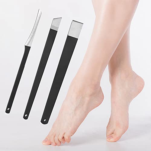 Pedicure Knife Set 3-Piece Stainless Steel Ingrown Toenail Removal and Callus Tool with Storage Bag