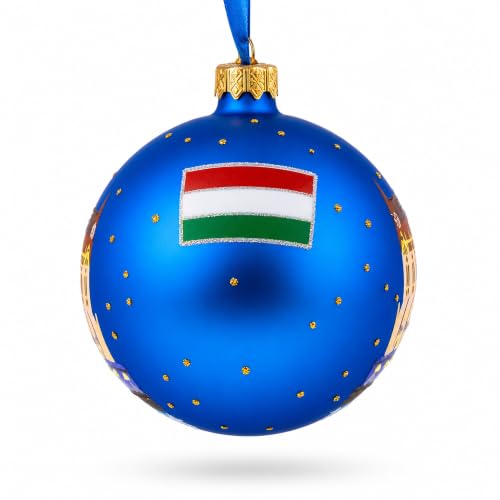 Hungary Budapest Parliament Glass Ball Christmas Ornament 4 Inches - Hand-Painted Europe Craft