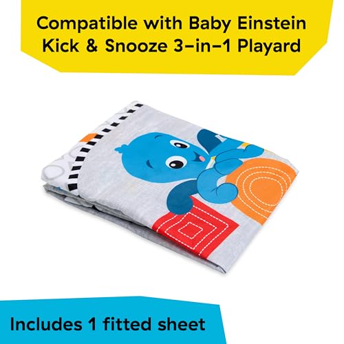 Baby Einstein Kick & Snooze Oval Fitted Sheet, 0-12 Month, 41 x 26.5 Inch