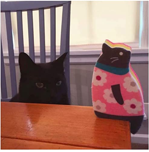 MosBug Cute Cat Dish Sponges - Non-Scratch Kitchen Scrubbers, Blue/Pink Set