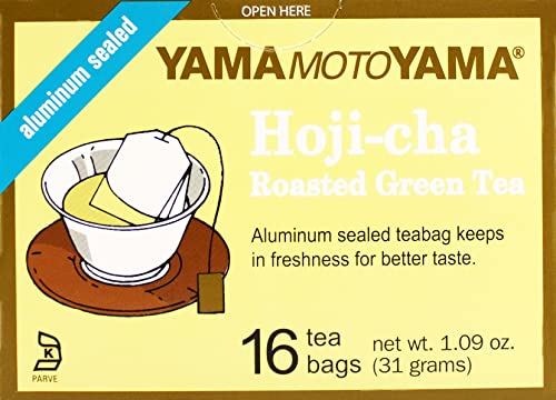 Yamamotoyama Hojicha Green Tea, 16 Bags (Pack of 6) - Roasted Flavor