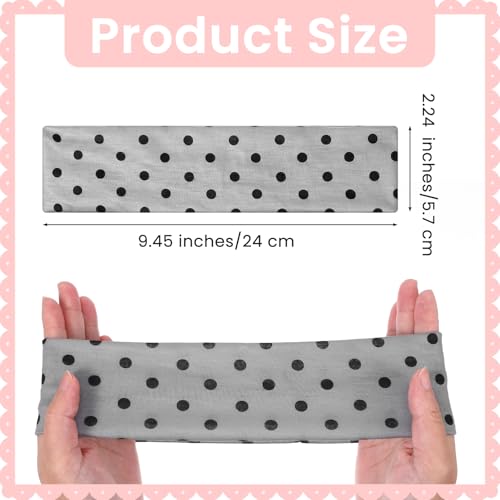 Polka Dot Headbands for Women 4-Pack Non-Slip Elastic Hair Wraps