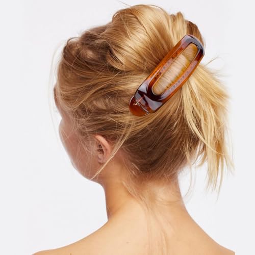 Aileam 6PCS Flat Claw Clips French Acrylic Hair Barrette Set