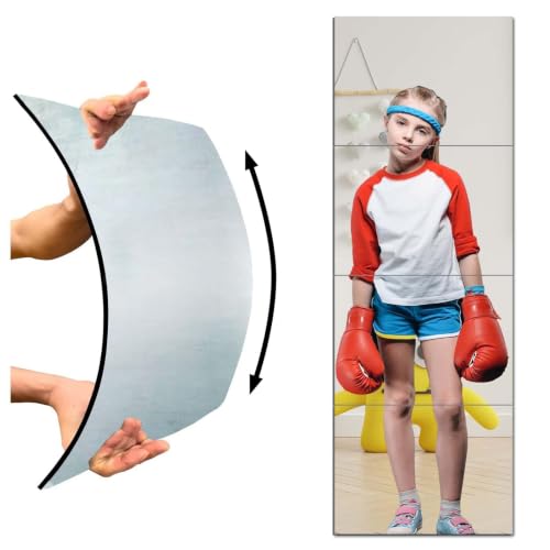 Unbreakable Full Length Body Mirror for Kids - 4 Pack Acrylic Wall Mirrors