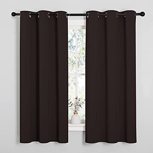 NICETOWN Triple Weave Blackout Curtains, 42 x 63-inch, Toffee Brown (2-Pack)