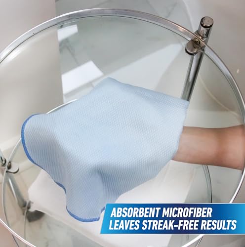 Unger Large Microfiber Cloth Towels 18” x 18” (3 Pack) - Multi-Purpose Cleaning