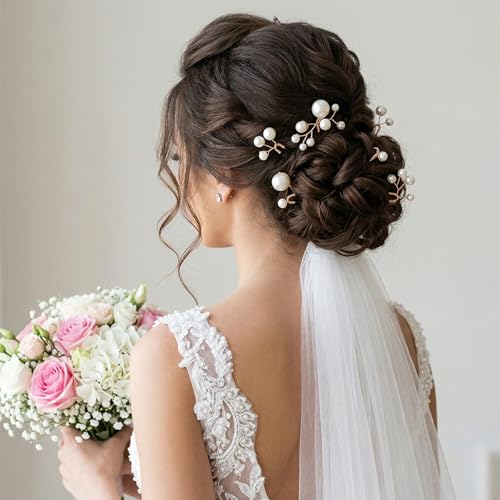 12 Pcs Pearl Wedding Hair Pins U Shape Bridal Hair Accessories