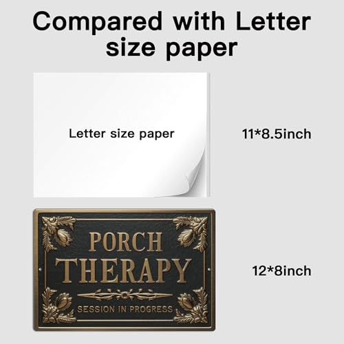 Porch Therapy Session In Progress Tin Sign - 8x12 Outdoor Decor