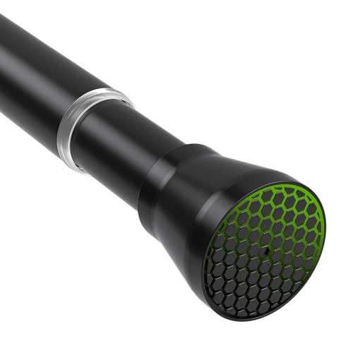 HAOYUNTE Adjustable Tension Curtain Rod, 30-64 Inch Heavy-Duty Black Rod
