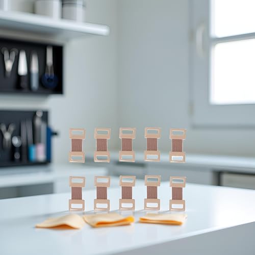 10Pcs Brown Elastic Bandage Clips Adhesive Bandages Bandage Wrap Clips Stretch Metal Clips, Replaceable Wrap Clips for Various Types Bandages and Bandaging Supplies
