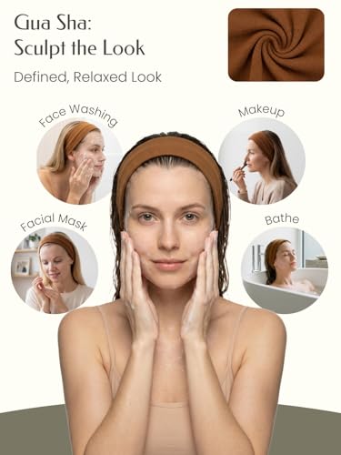 TOPhld 5-Piece Face Roller and Gua Sha Facial Massage Tool Set for Anti-Aging and De-Puffing