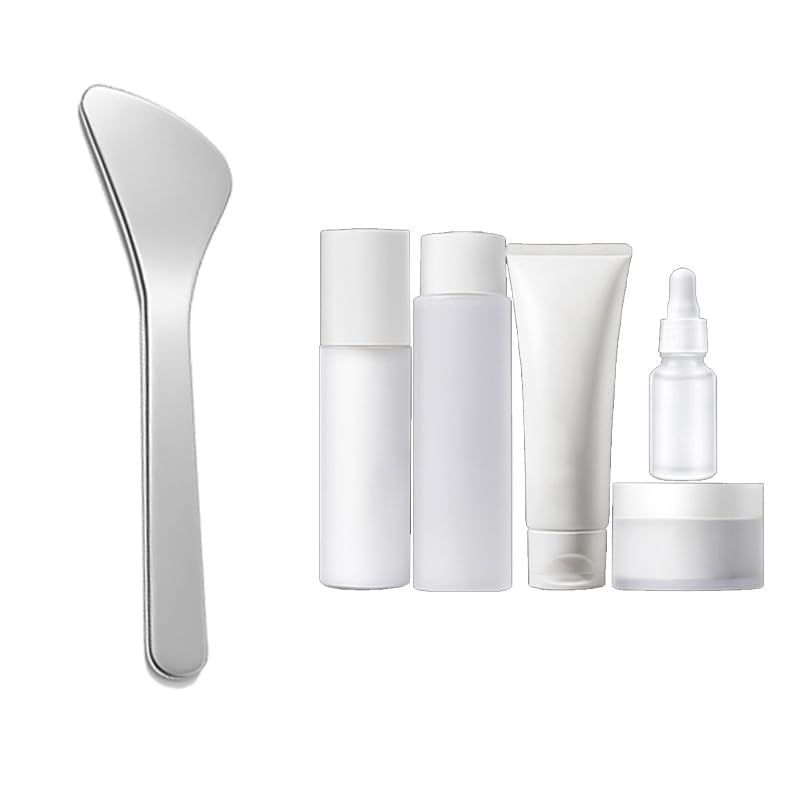 8Pcs Mini Stainless Steel Cosmetic Spatulas for Skincare and Makeup Mixing