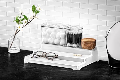 madesmart Clear Cotton Swab Container with Removable Lid