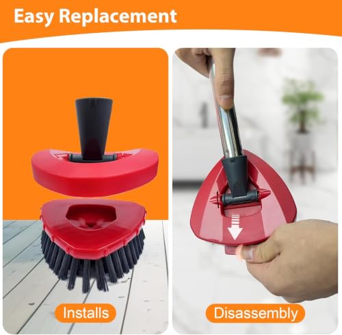Replacement Scrub Brush Heads for O-Cedar RinseClean Mop - 2 Pack