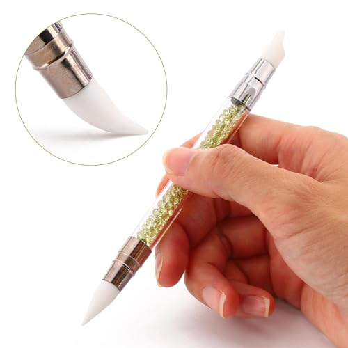 5 Pcs Silicone Nail Art Brushes Dual Tipped Carving Pens