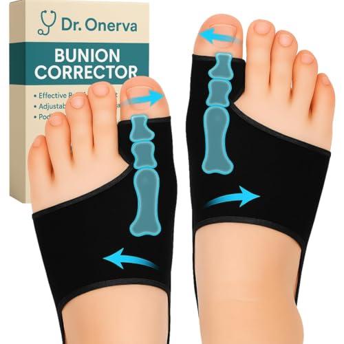2PC Bunion Corrector for Women & Men ? Toe Straightener Socks for Hallux Valgus, Pain Relief, Non-Slip, Breathable, Day & Night Use, Washable, L/R Foot Set