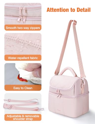 Vuudh Insulated Lunch Bag for Women - Quilted, Waterproof Cooler Tote