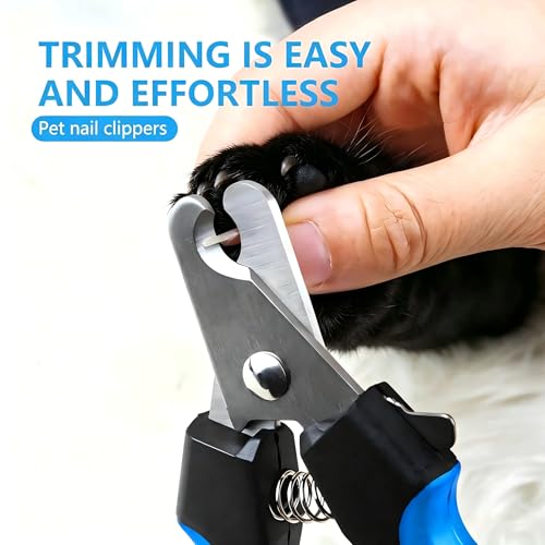 Pet Nail Clippers for Dogs and Cats with Safety Guard and Stainless Steel Blades