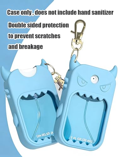Silicone Case for Touchland Hand Sanitizer Spray with Keychain Blue