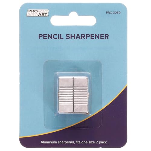 Pro Art Magnesium Manual Pencil Sharpener 2-Pack for Artists and Coloring
