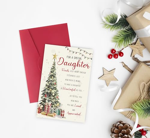 Funny Christmas Card for Daughter - Merry Xmas Greeting Card