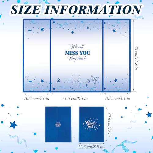 Thboxes Farewell Guest Book Alternative - Miss You Blue Signature Board