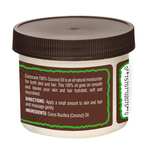 Cococare 100% All Natural Coconut Oil for Skin and Hair Moisturizer, 4 oz