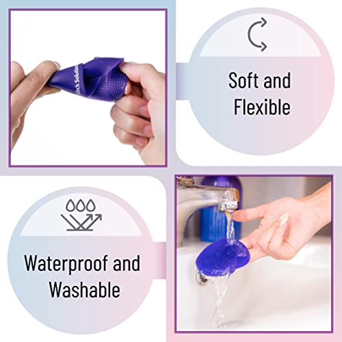 Slick Silicone Facial Cleansing Brush, 4 Pack Exfoliating Face Scrubber
