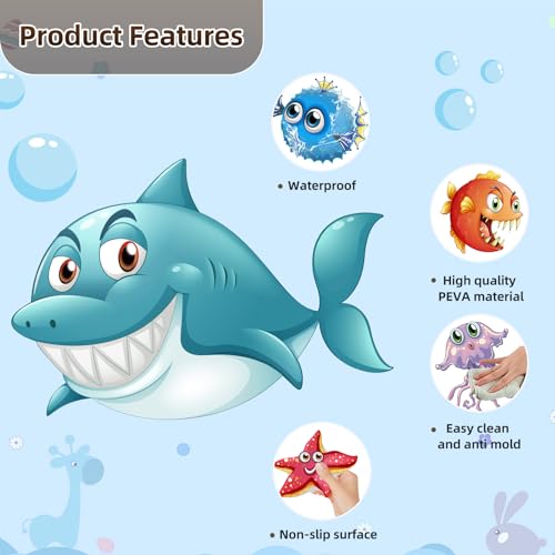 Non-Slip Bathtub Stickers - 12 PCS Cute Sea Creature Safety Decals