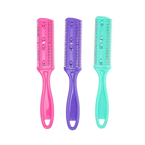 AKIRO 3 Pcs Double Edge Hair Thinning Comb & Razor Cutting Tool