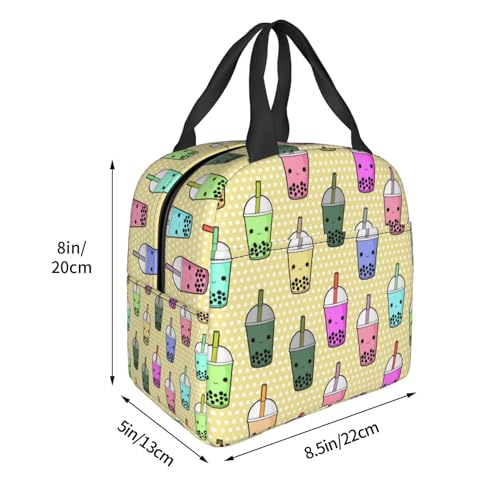 Insulated Bubble Tea Lunch Bag - Large Capacity & Reusable