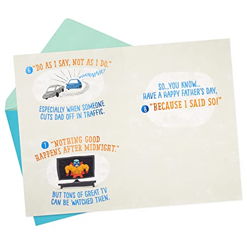 Funny Father's Day Card for Dad - Hilarious Lessons from Dads