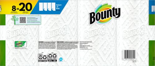 Bounty Select-A-Size Paper Towels Pack of 8 Double Plus Rolls 113 Sheets Each