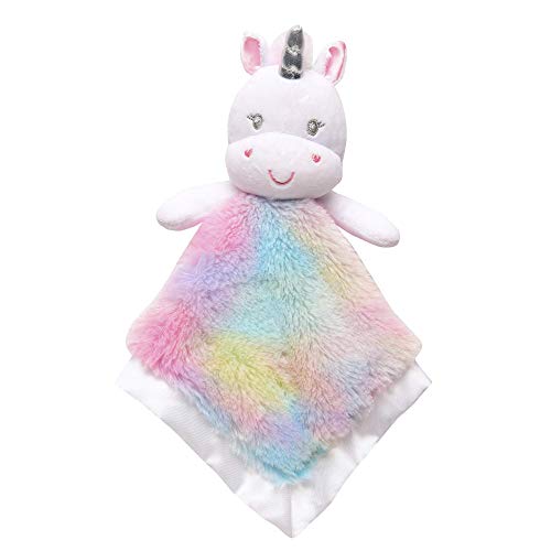 Baby Starters Unicorn 14-inch Plush Security Blanket & Snuggle Buddy - Rainbow
