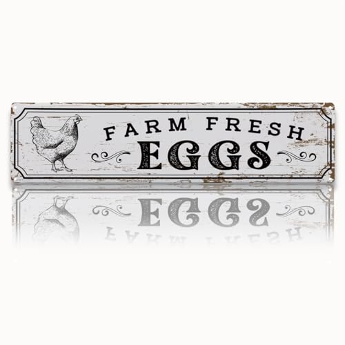 Rustic Farmhouse Chicken Coop Metal Sign - Color 01, 15.7-inch Farm Decor