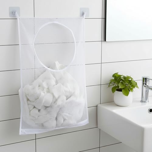 Sorcristy Portable Hanging Laundry Hamper - Large Mesh Basket, 28.74" x 18.89"