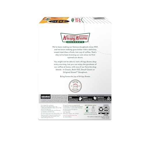 Krispy Kreme Original Glazed Doughnut, Single-Serve Keurig K-Cup Pods, Flavored Medium Roast Coffee, 96 Count