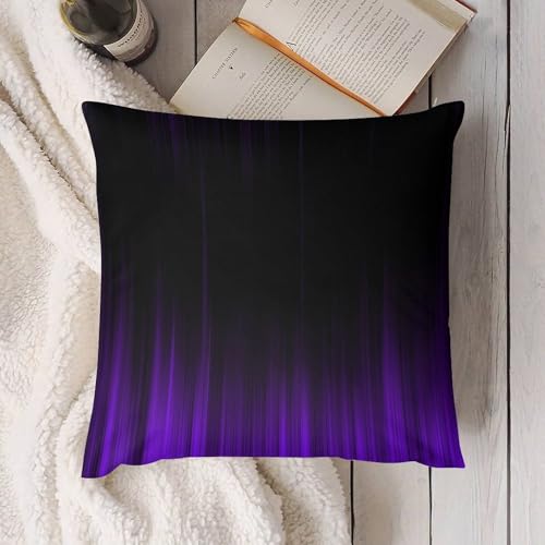 Purple Abstract Ombre Throw Pillow Cover, 12x12 Inch Soft Plush Cushion Case