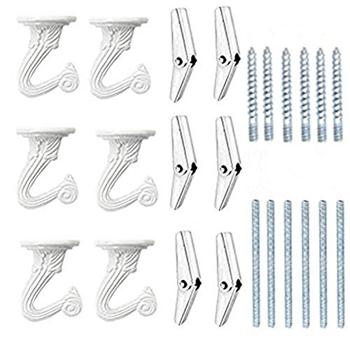 Heavy Duty Ceiling Hooks for Hanging Plants - 6 Sets