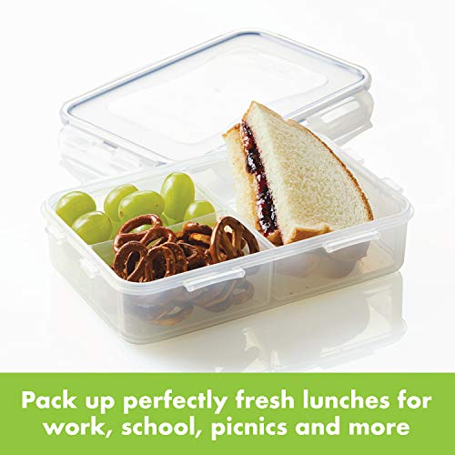 LocknLock Easy Essentials 27oz Divided Lunch Box, Airtight Leakproof Container