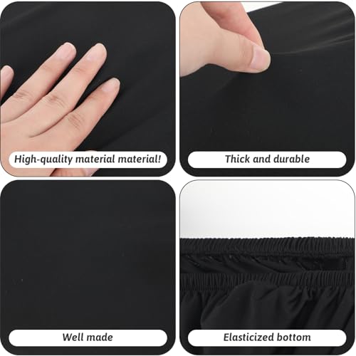JJUNW 2-Pack Toilet Tank Covers - Elastic Polyester Bathroom Decor