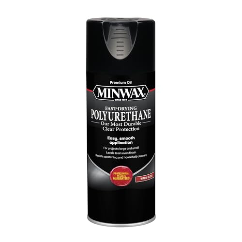 Minwax Fast Drying Polyurethane Spray - Clear Gloss Finish, 11.5 oz
