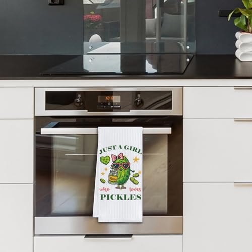 Funny Pickle Kitchen Towel - 16x24 Inch Microfiber Hand Towel