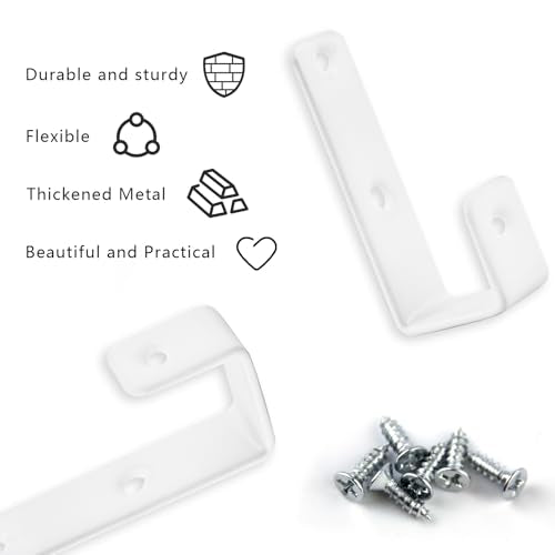 Bunk Bed Ladder Hooks - 2 Pack Durable Iron Hooks with PVC Coating
