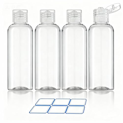 TSA Approved Travel Bottles 4 Pack 3.4 Oz Leak Proof Containers