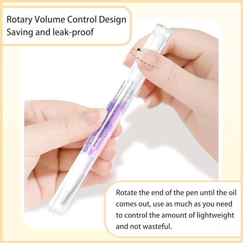 BEVINAS Nail Cuticle Oil Pen Set with Brush 6 Scent Plant Nutrient Care