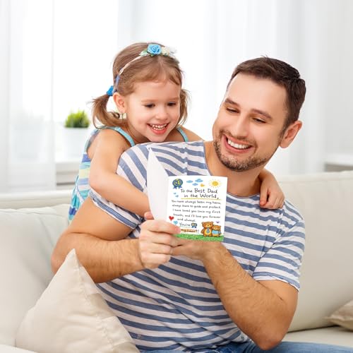 Best Dad Father's Day Card with Envelope - 5x7 Keepsake